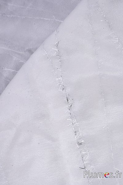 Nappe en organza - 140 x 280 cm - blanc-argenté